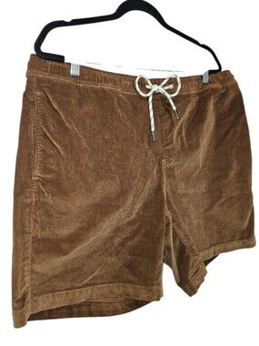 NWT! Sendero Corduroy Shorts Brown Mens Size Large CordShort Pull On NEW